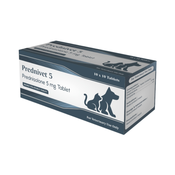 Prednivet 5 Prednisolone 5mg 10 x 10 tabs
