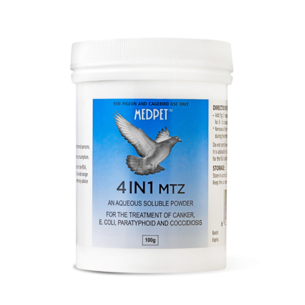 4 in 1 MTZ powder 100g for pigeons and cage birds