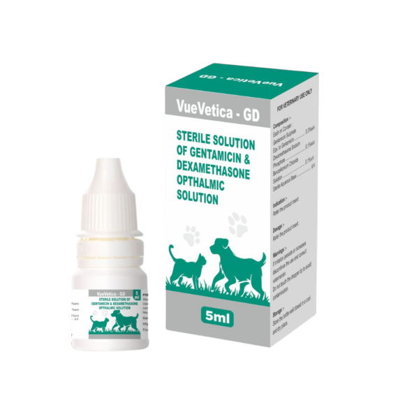 VueVetica - GD Gentamicin 0.3% & Dexamethasone 0.1% Opthalmic Solution 5ml