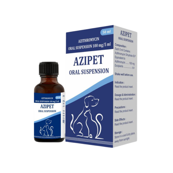 Azipet Azithromycin 100mg/5ml Oral Suspension 50ml