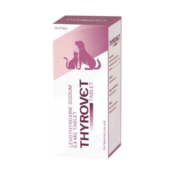 Thyrovet Levothyroxine Sodium 0.4mg 10 x 10 tablets
