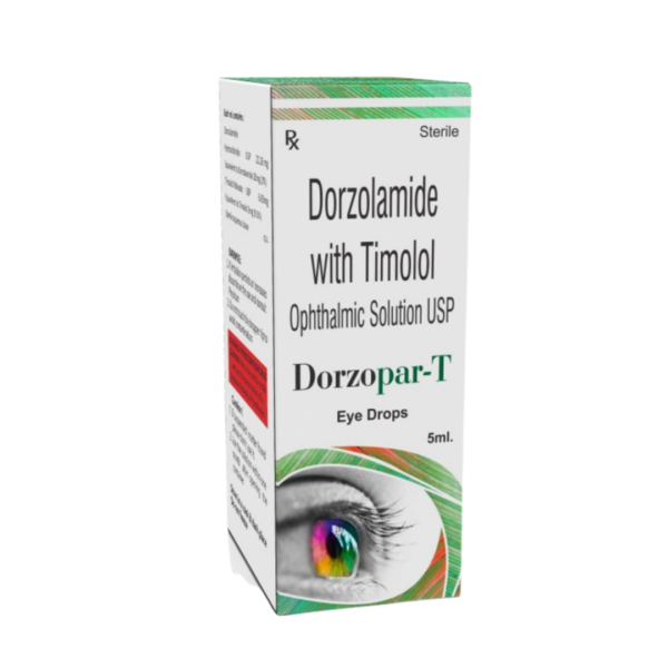 DORZOPAR-T Eye Drops 5ml Dorzolamide HCL 22.26mg + Timolol Maleate 6.83mg