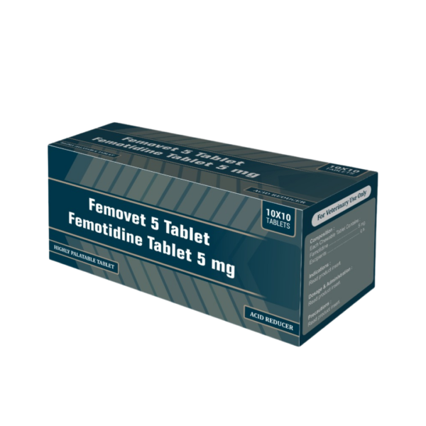 Femovet 5 Famotidine 5mg 10 x 10 tabs