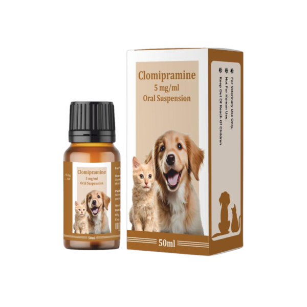 Clomipramine 5mg/ml Oral Suspension 50ml amber bottle with syringe